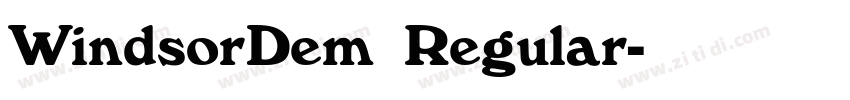 WindsorDem Regular字体转换